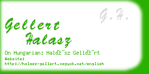 gellert halasz business card